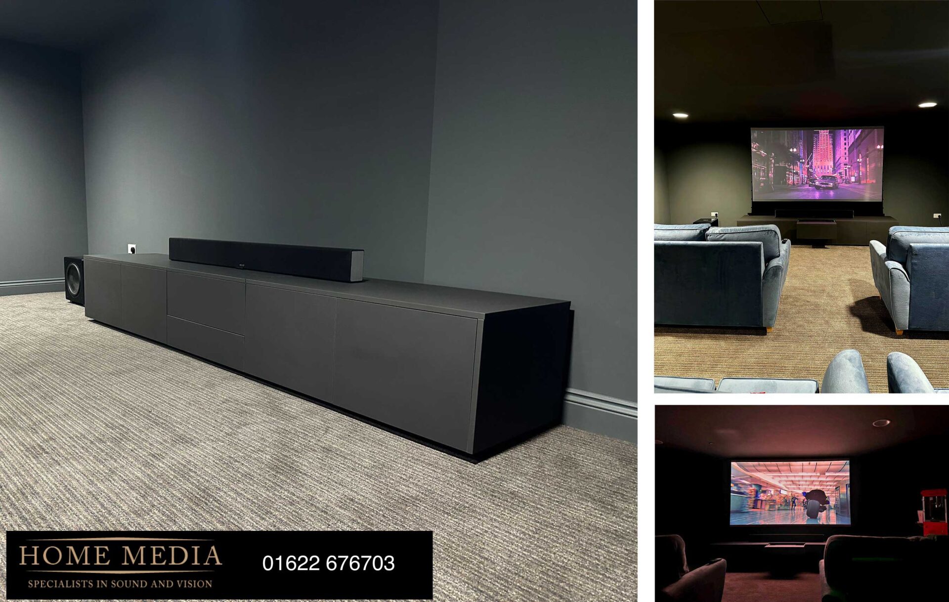 Home Media AV Motion Cabinet Installation