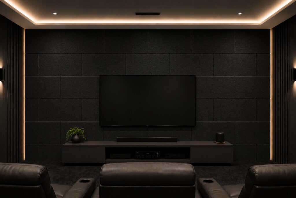 Acoustic Decor PET tiles in Black
