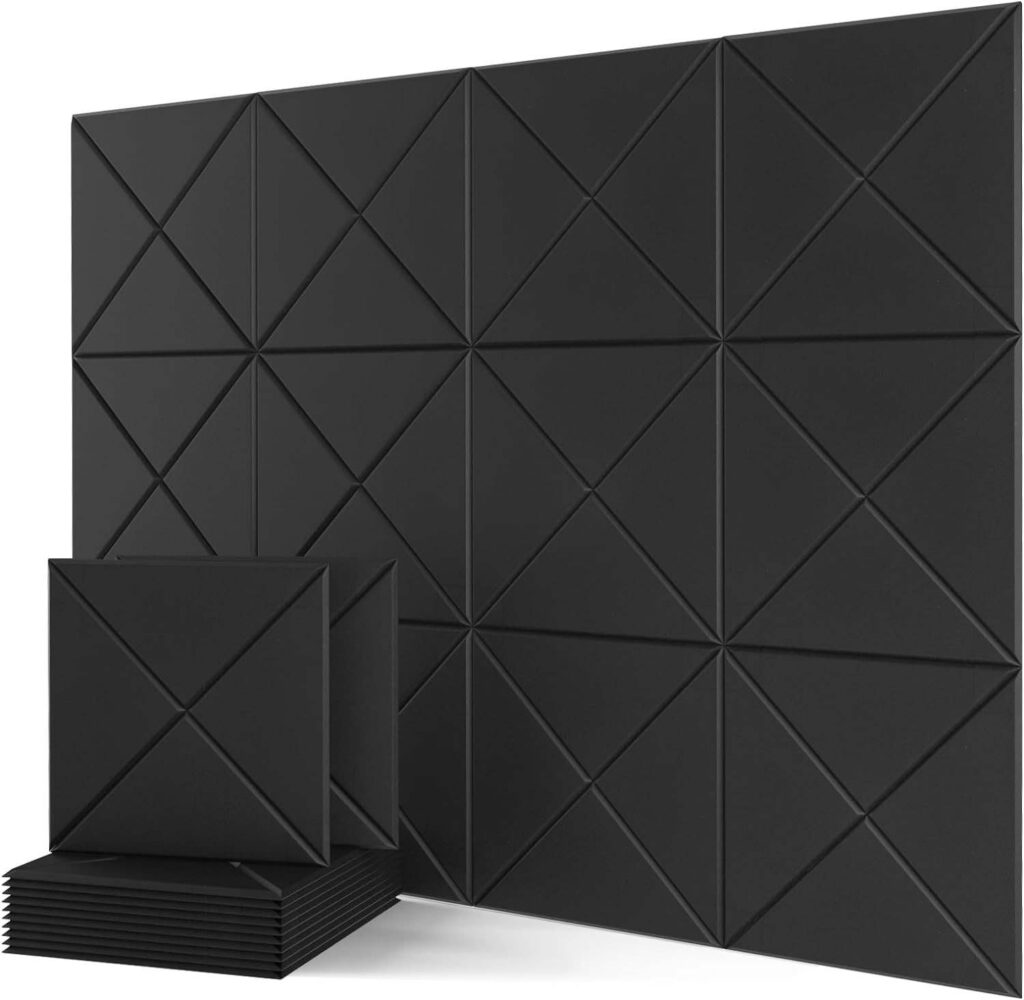 Acoustic PET tile 400 x 400mm in Black