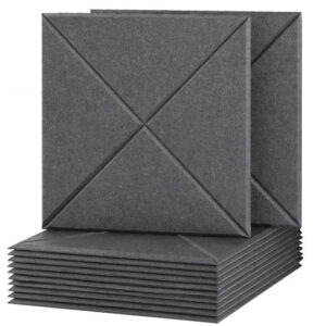 Acoustic PET tile 400 x 400mm in Grey