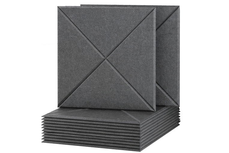 Acoustic PET tile 400 x 400mm in Grey