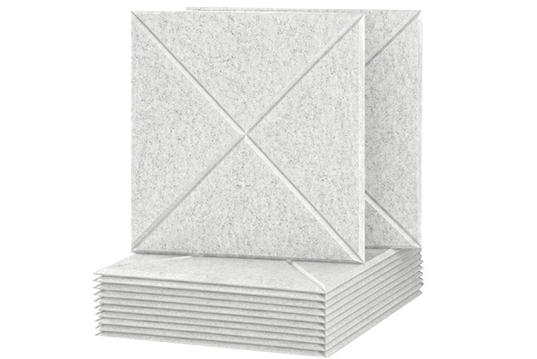 Acoustic PET tile 400 x 400mm in light grey