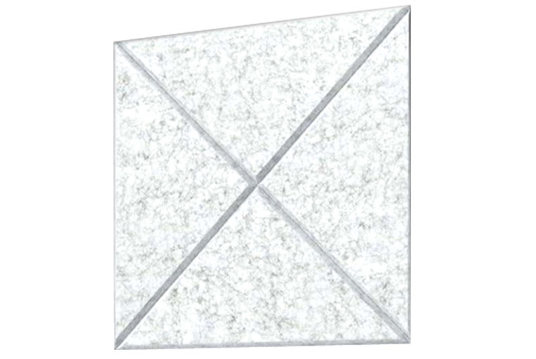 Acoustic PET tile 400 x 400mm in Light Grey
