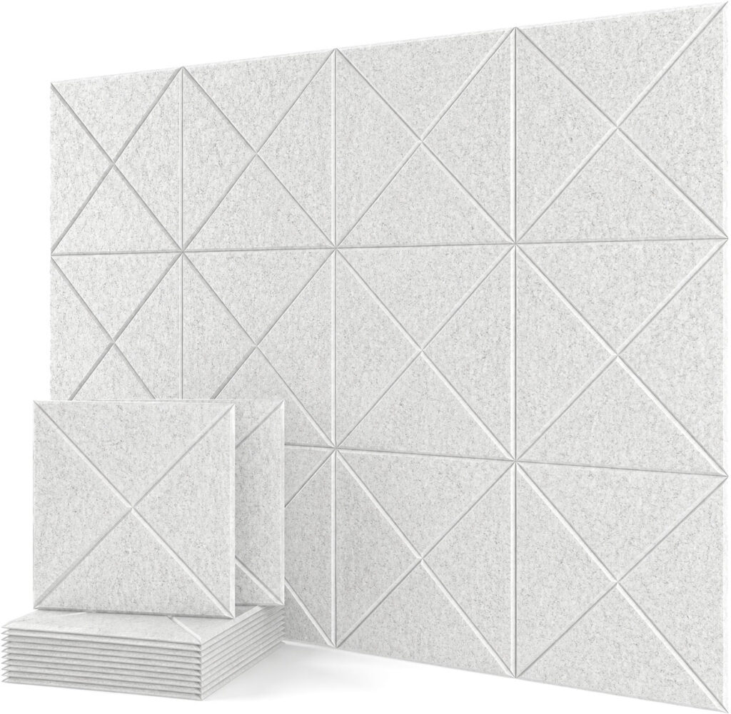 Acoustic PET tile 400 x 400mm in Grey