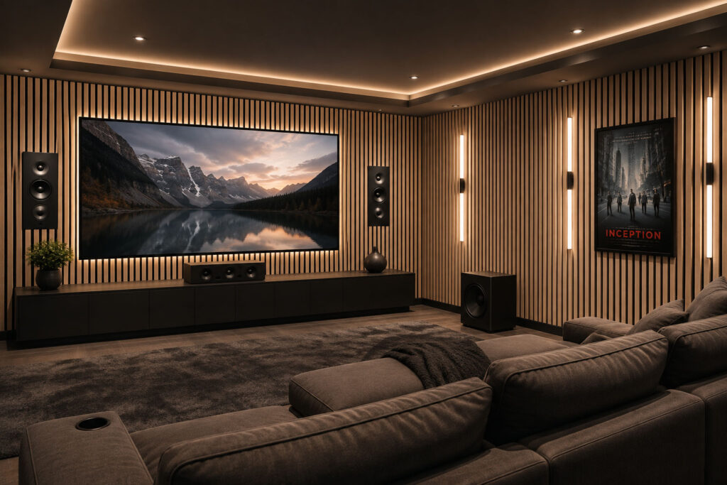 Acoustic Decor Slated Panel in Oak