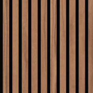 Slatted Acoustic Panels in Walnut