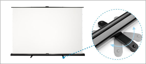Grandview Manual Lift Up Tab Tensioned Screen